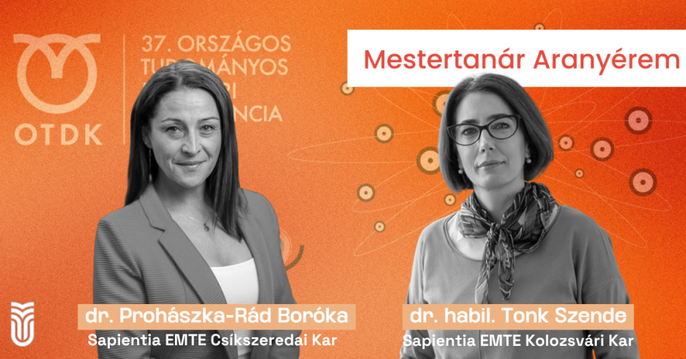 Két oktatónk elnyerte az OTDK Mestertanár Aranyérem elismerését